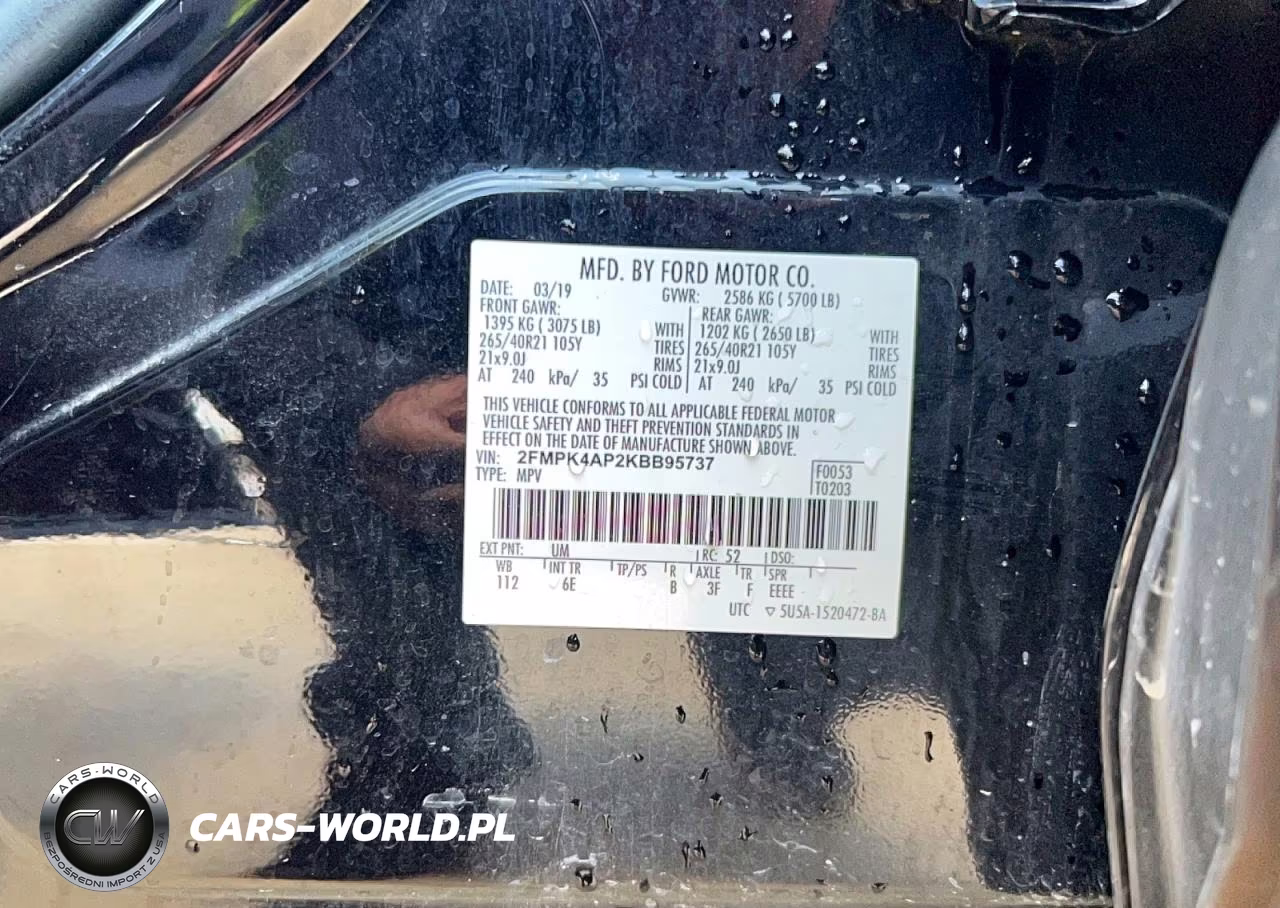 2019 Ford Edge St VIN:2FMPK4AP2KBB95737 - 10