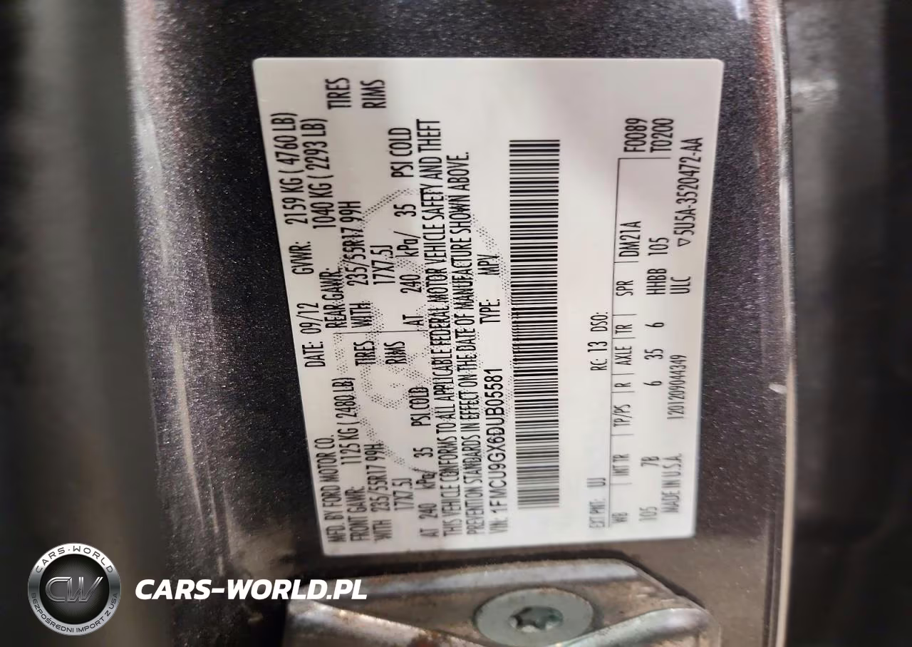 2013 Ford Escape Se VIN:1FMCU9GX6DUB05581 - 13