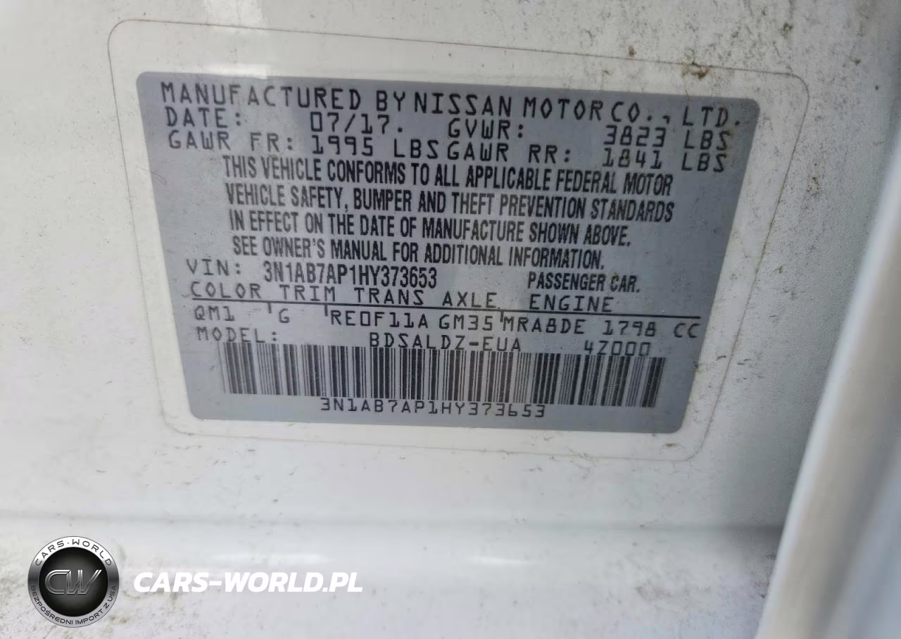 2017 Nissan Sentra Sv VIN:3N1AB7AP1HY373653 - 13