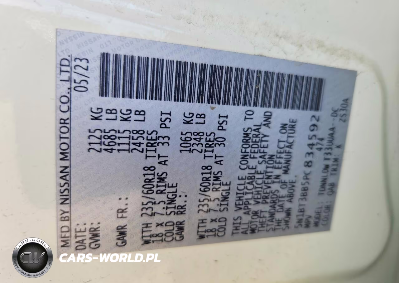 2023 Nissan Rogue Sv VIN:5N1BT3BB5PC834592 - 13
