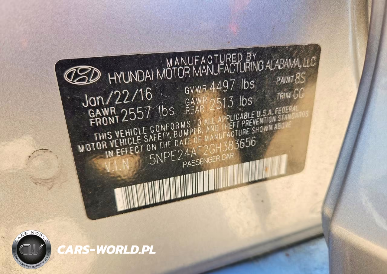 2016 Hyundai Sonata Se VIN:5NPE24AF2GH383656 - 12