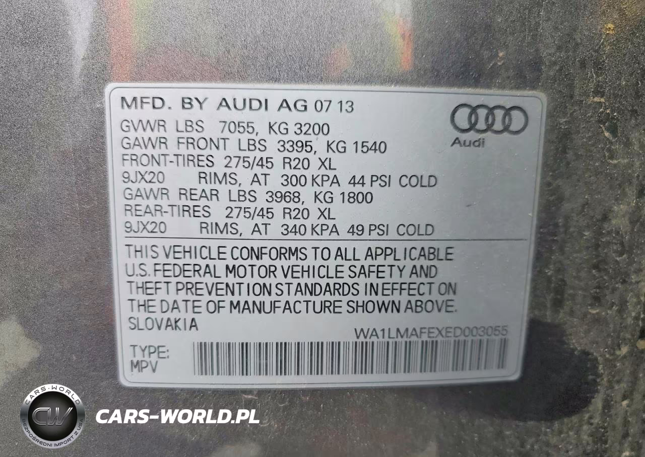 2014 Audi Q7 Premium Plus VIN:WA1LMAFEXED003055 - 13