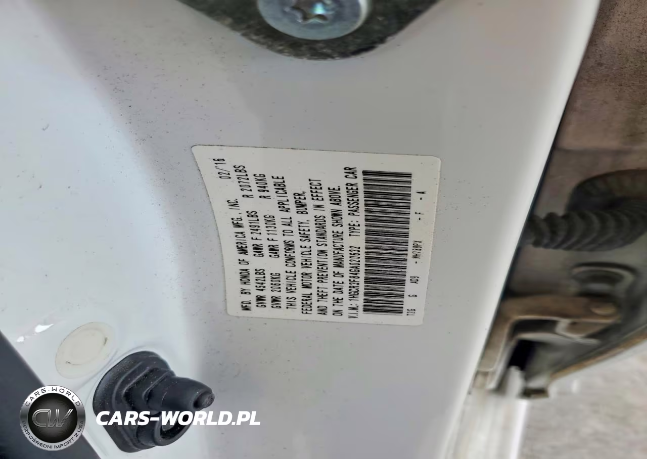2016 Honda Accord Exl VIN:1HGCR3F84GA020632 - 12
