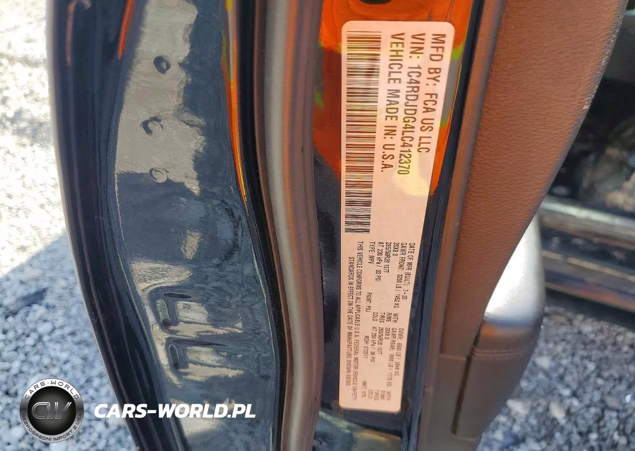 2020 Dodge Durango Gt VIN:1C4RDJDG4LC412370 - 13