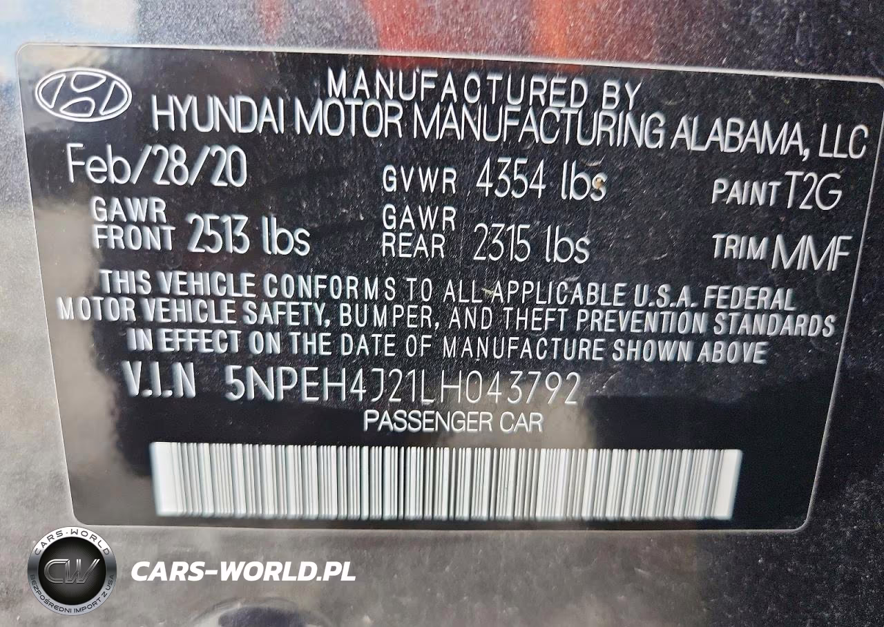 2020 Hyundai Sonata Limited VIN:5NPEH4J21LH043792 - 12