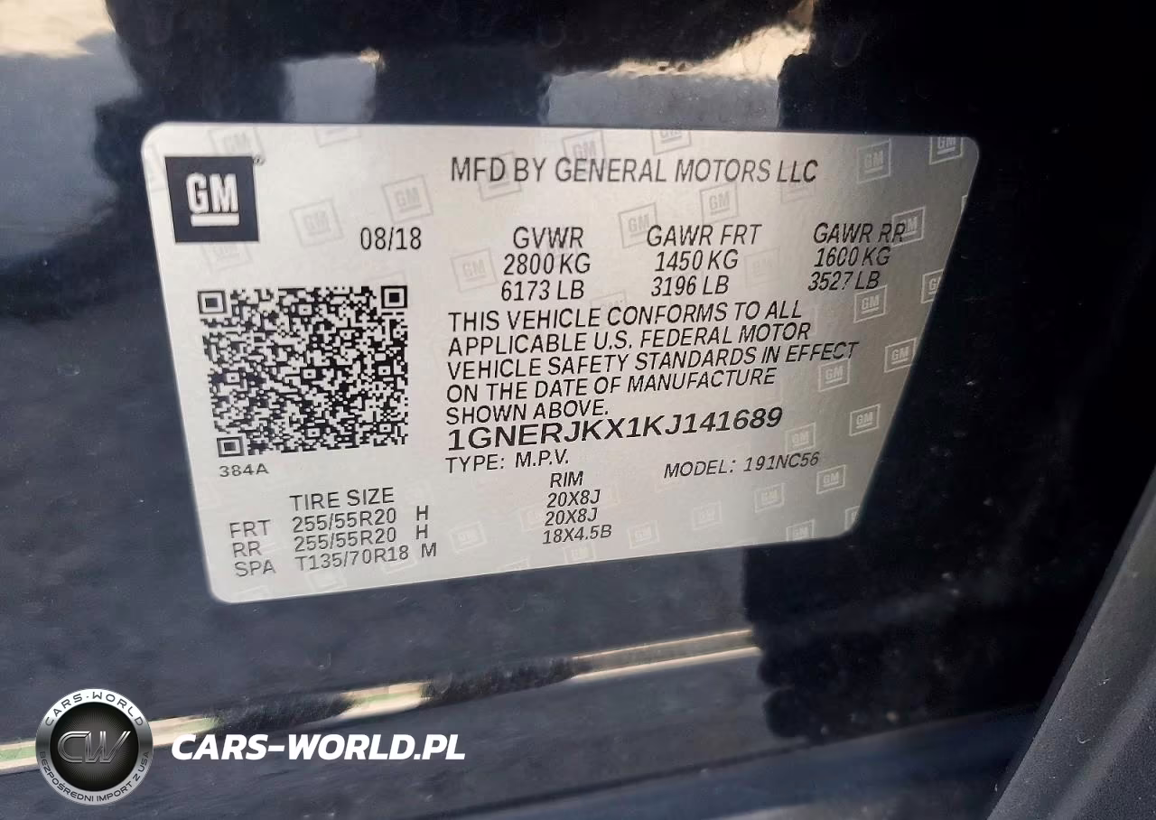 2019 Chevrolet Traverse Rs VIN:1GNERJKX1KJ141689 - 12