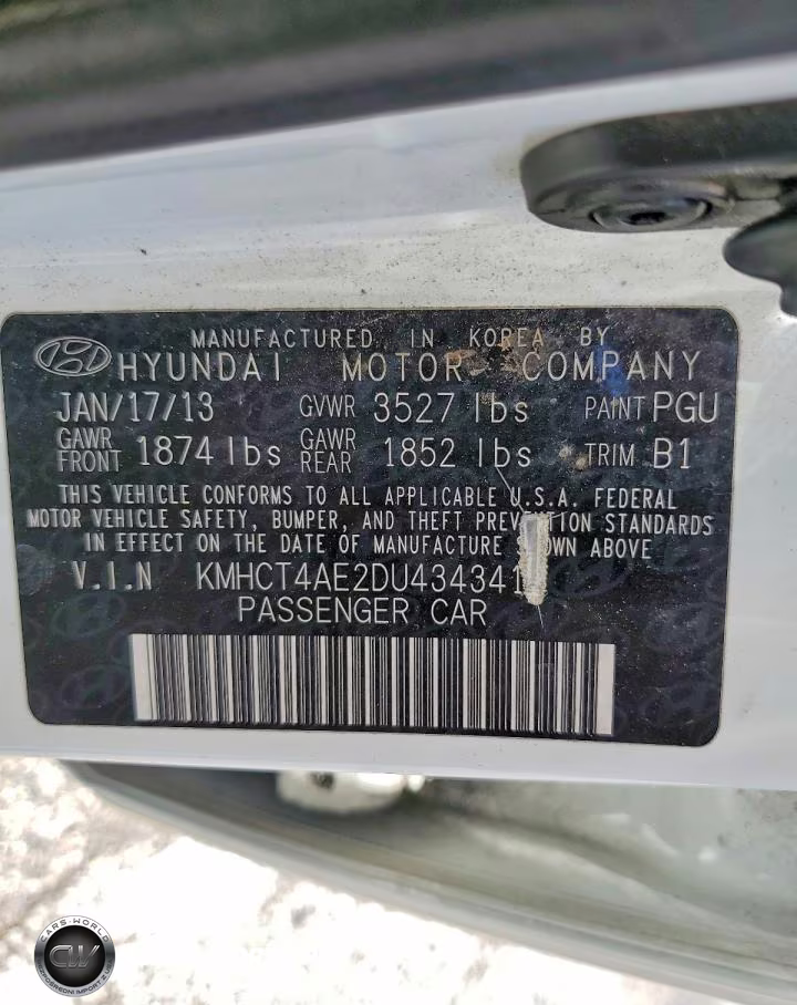 2013 Hyundai Accent Gls VIN:KMHCT4AE2DU434341 - 12
