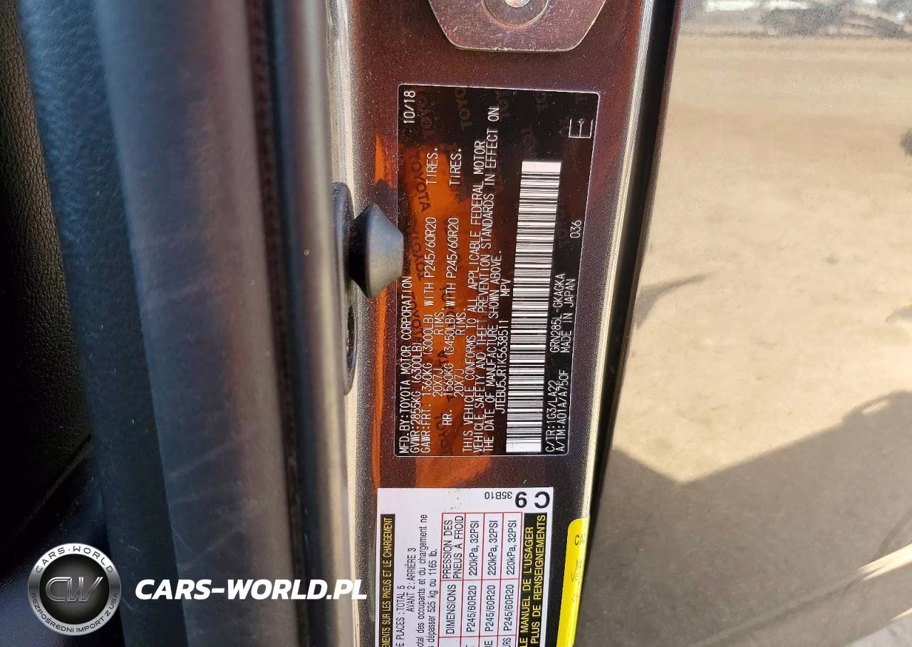 2019 Toyota 4Runner Limited VIN:JTEBU5JR1K5638511 - 13