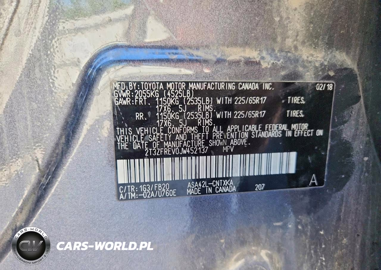 2018 Toyota Rav4 Le VIN:2T3ZFREV0JW452137 - 13