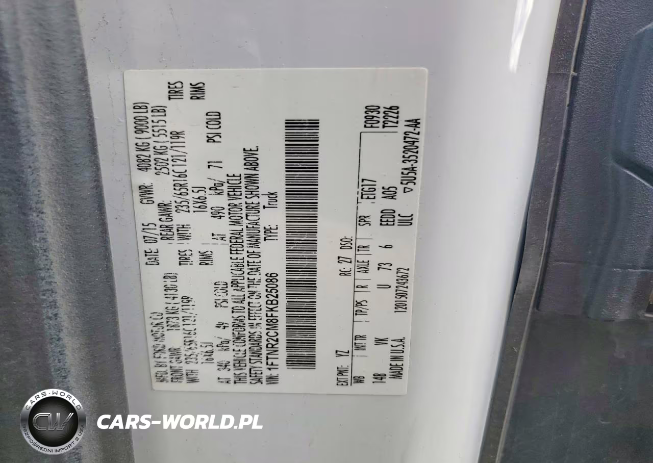 2015 Ford Transit T-250 VIN:1FTNR2CM8FKB25086 - 13