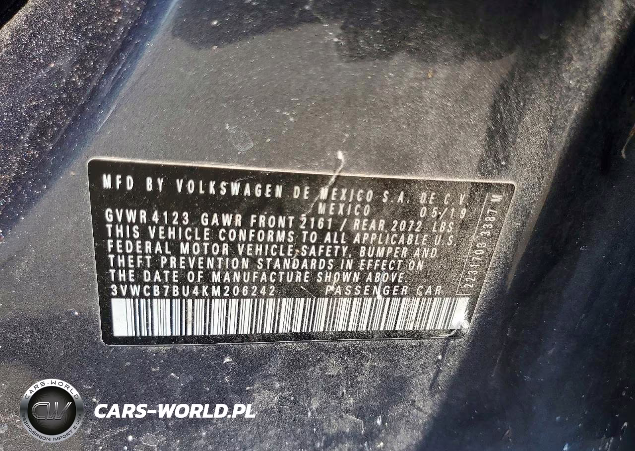 2019 Volkswagen Jetta S VIN:3VWCB7BU4KM206242 - 13