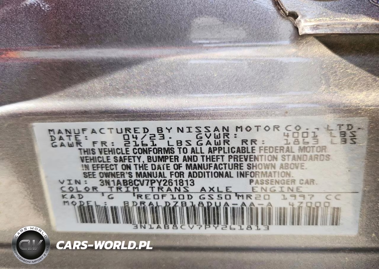 2023 Nissan Sentra Sv VIN:3N1AB8CV7PY261813 - 12