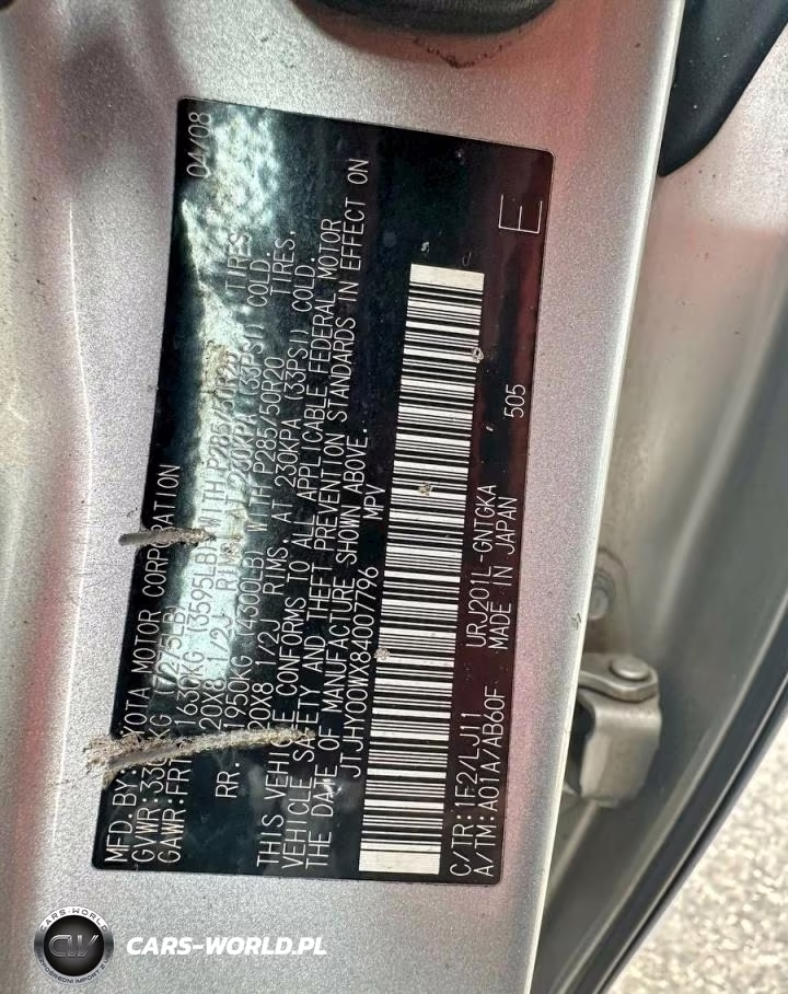 2008 Lexus Lx 570 VIN:JTJHY00WX84007796 - 10