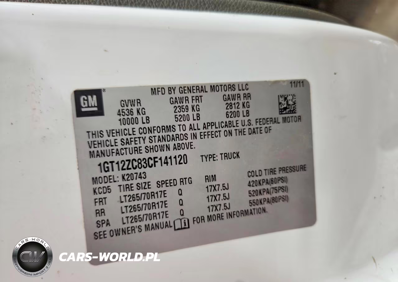 2012 GMC Sierra K2500 Heavy Duty VIN:1GT12ZC83CF141120 - 13