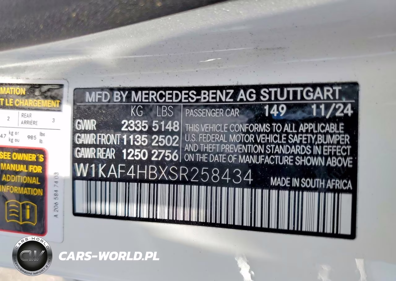 2025 Mercedes-Benz C 300 VIN:W1KAF4HBXSR258434 - 12