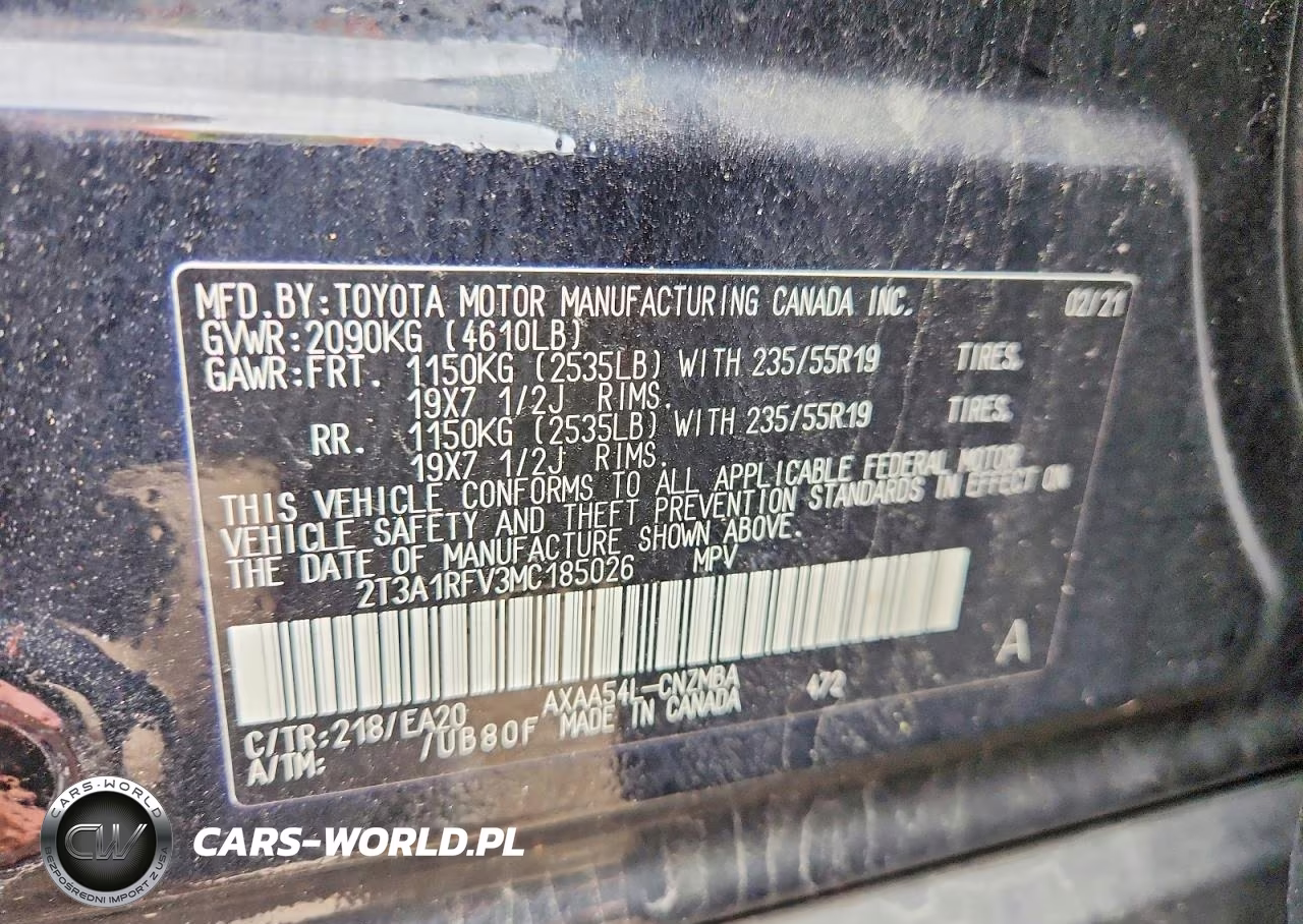 2021 Toyota Rav4 Xle Premium VIN:2T3A1RFV3MC185026 - 13
