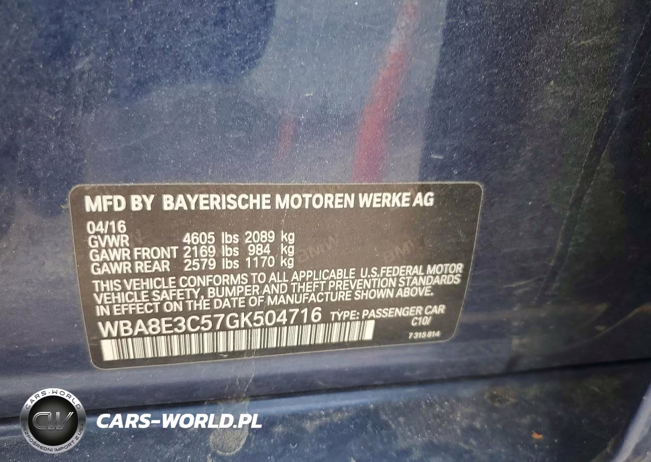 2016 BMW 328 Xi Sulev VIN:WBA8E3C57GK504716 - 13