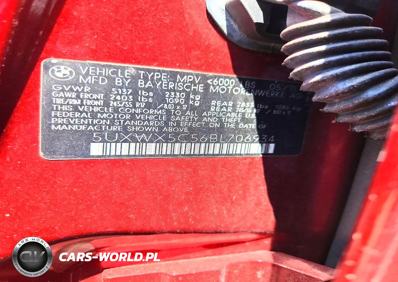 2011 BMW X3 xDrive28I VIN:5UXWX5C56BL706934 - 13