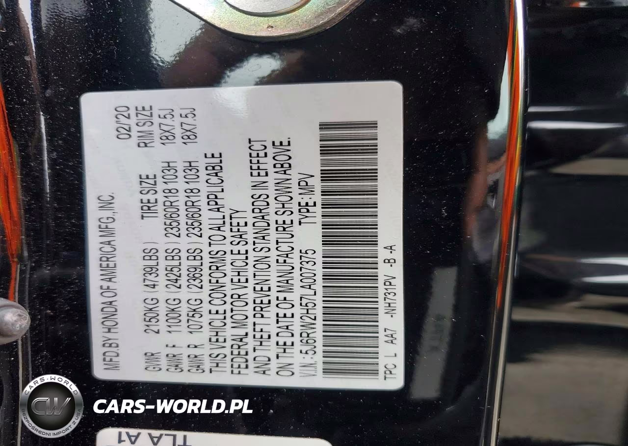 2020 Honda Cr-V Ex VIN:5J6RW2H57LA007375 - 14