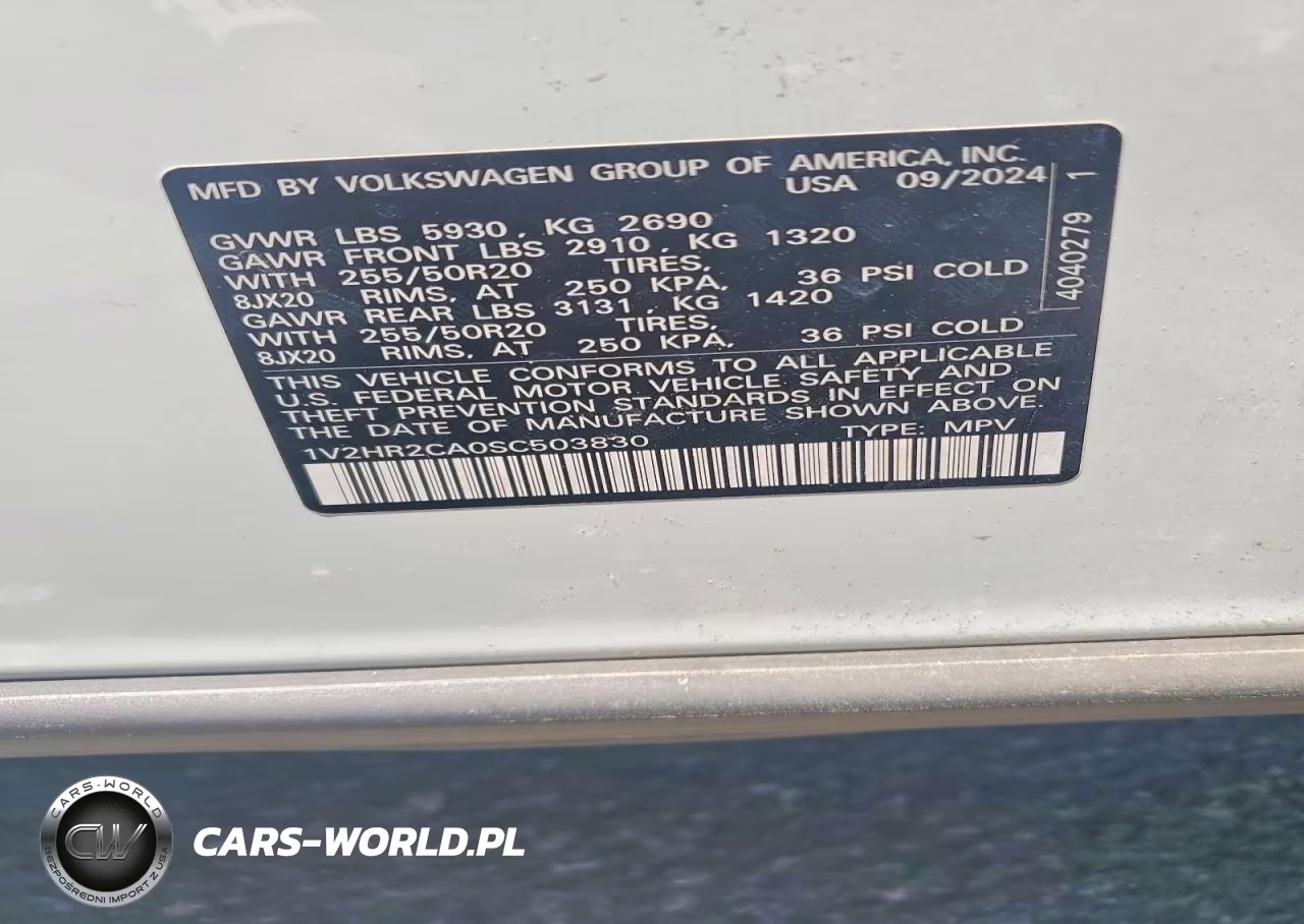 2025 Volkswagen Atlas Se VIN:1V2HR2CA0SC503830 - 14