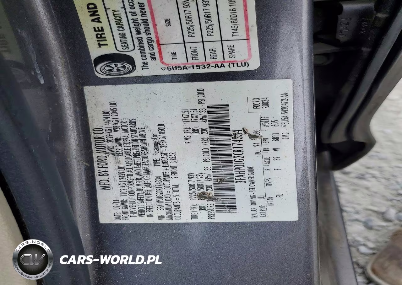 2012 Ford Fusion Sel VIN:3FAHP0JG2CR174334 - 12