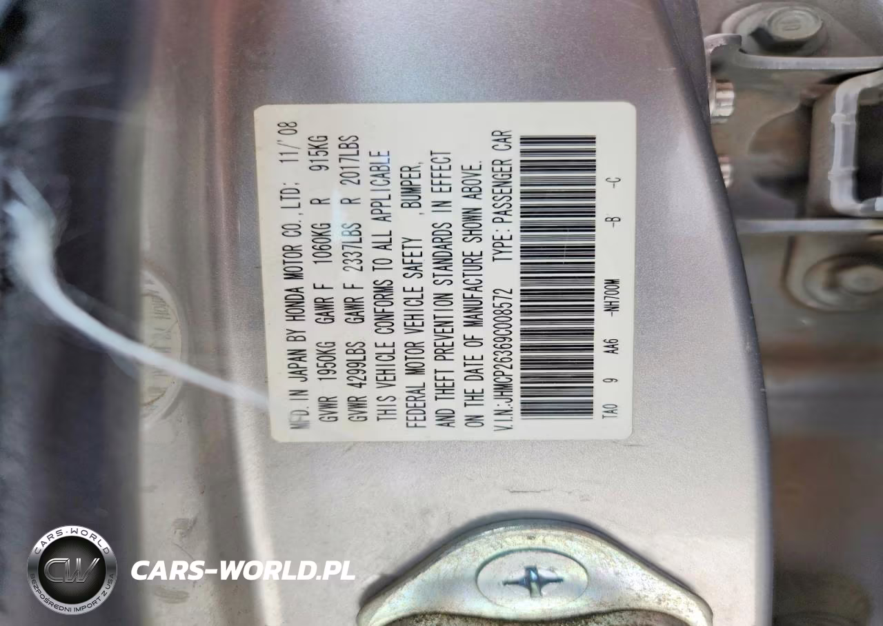 2009 Honda Accord Lx VIN:JHMCP26369C008572 - 13