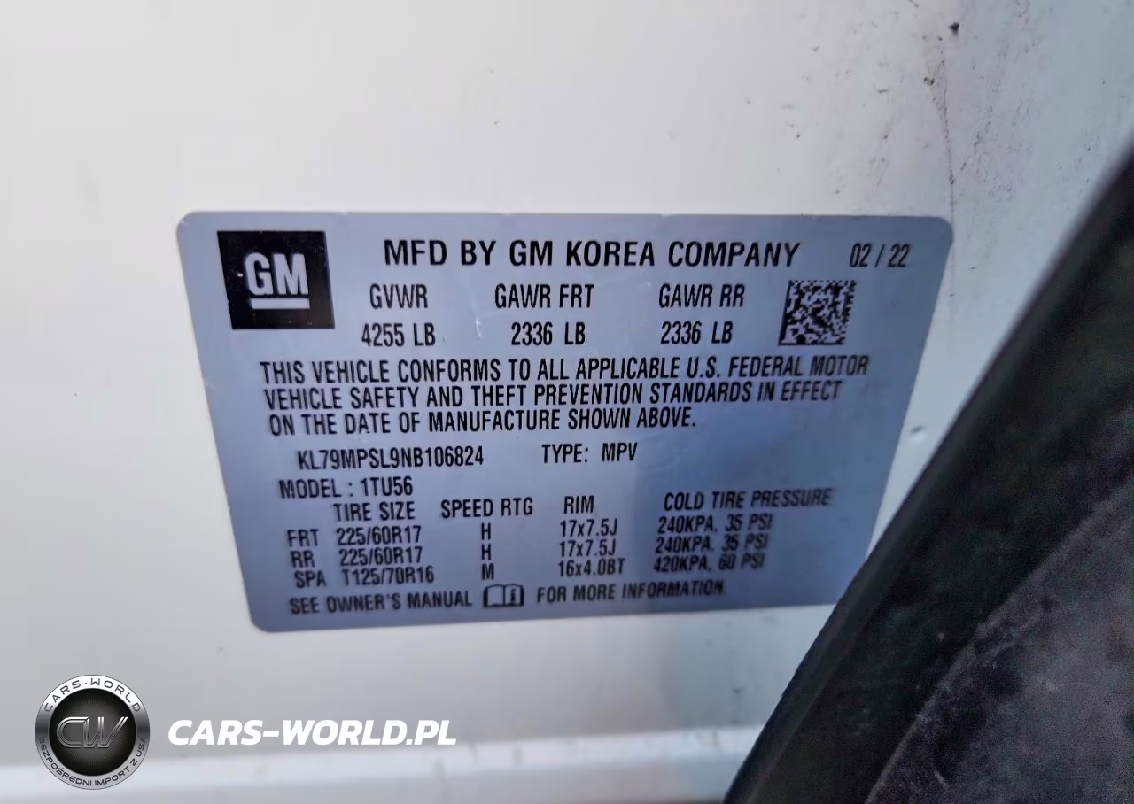 2022 Chevrolet Trailblazer Lt VIN:KL79MPSL9NB106824 - 12