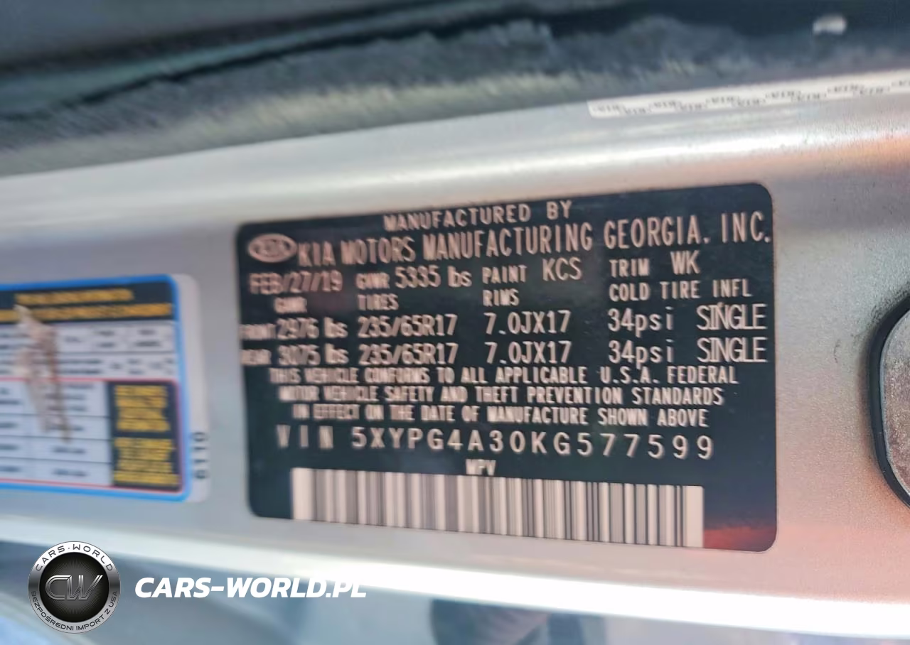 2019 Kia Sorento L VIN:5XYPG4A30KG577599 - 13