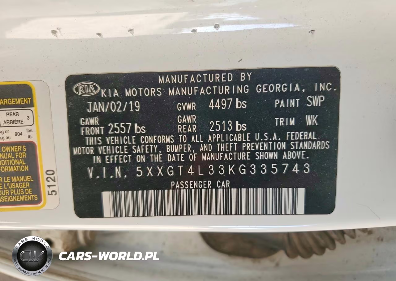 2019 Kia Optima Lx VIN:5XXGT4L33KG335743 - 12
