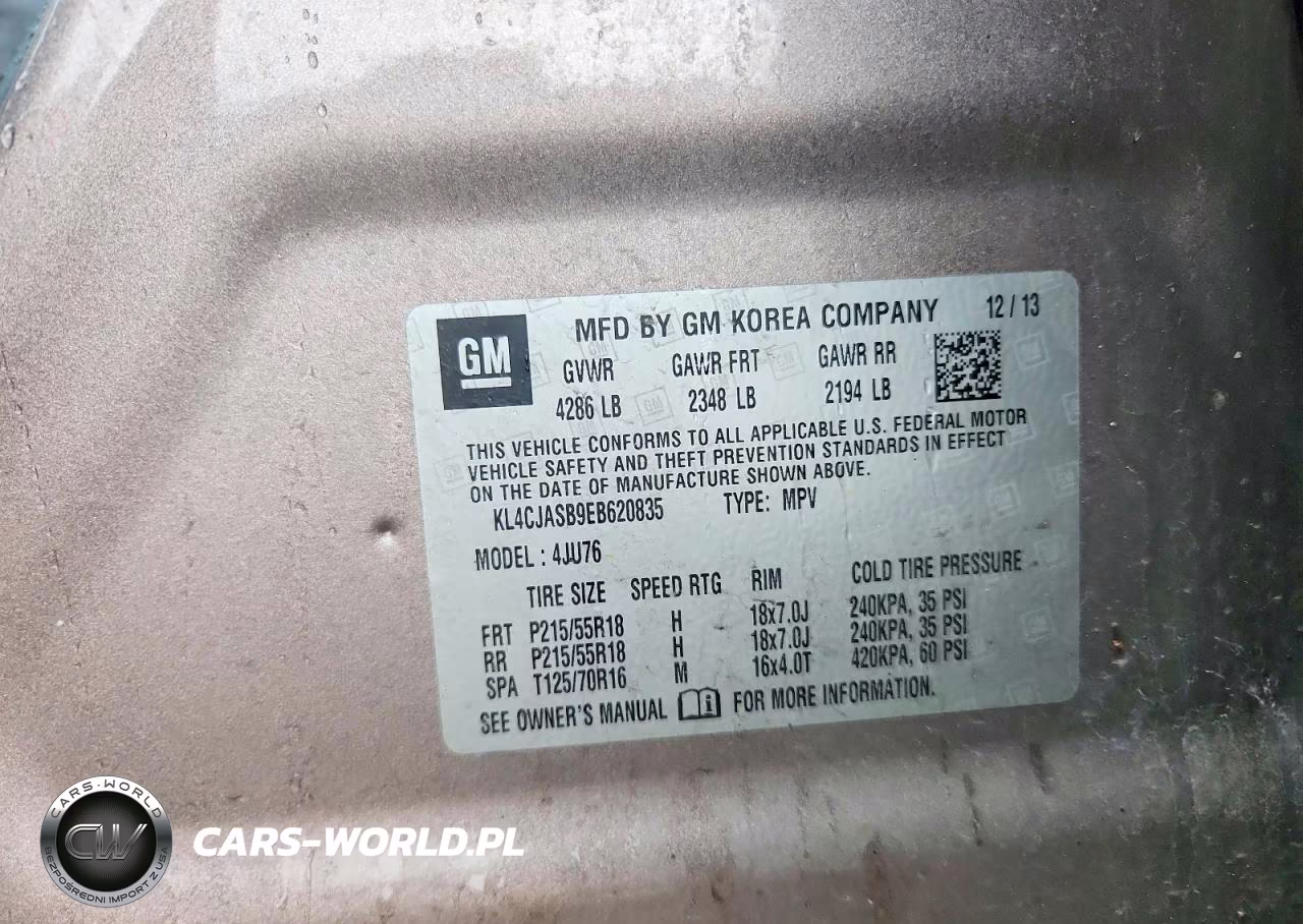 2014 Buick Encore VIN:KL4CJASB9EB620835 - 13