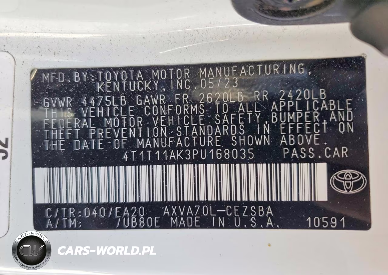 2023 Toyota Camry Se VIN:4T1T11AK3PU168035 - 12
