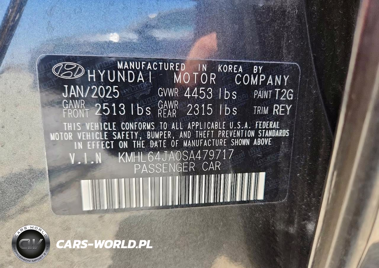 2025 Hyundai Sonata Sel VIN:KMHL64JA0SA479717 - 12