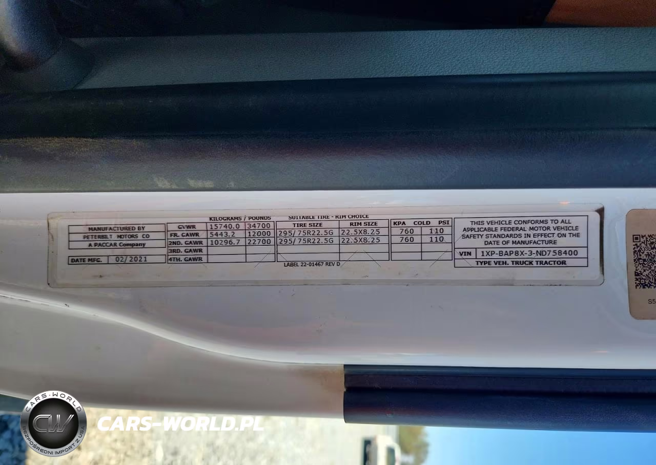 2022 Peterbilt 579 Semi Truck VIN:1XPBAP8X3ND758400 - 11