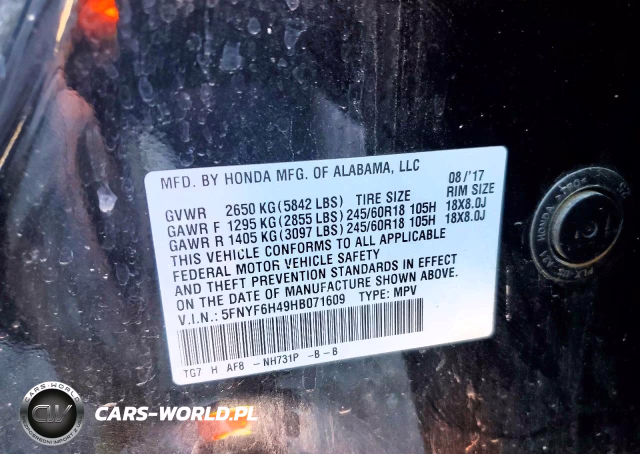 2017 Honda Pilot Ex VIN:5FNYF6H49HB071609 - 14