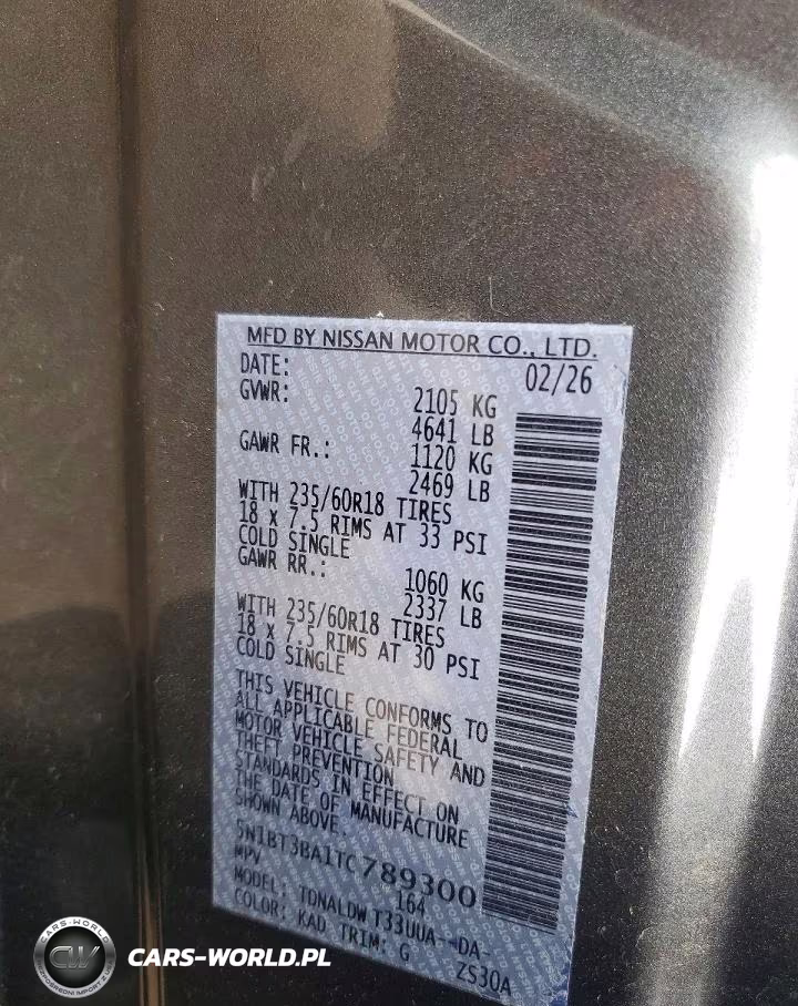 2026 Nissan Rogue Sv VIN:5N1BT3BA1TC789300 - 13