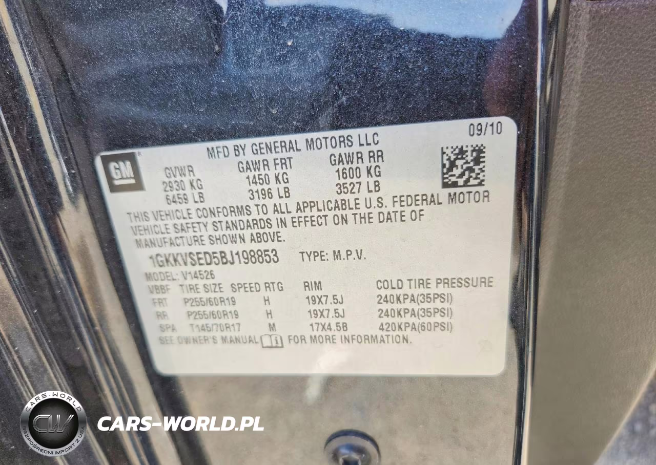 2011 GMC Acadia Slt-2 VIN:1GKKVSED5BJ198853 - 13