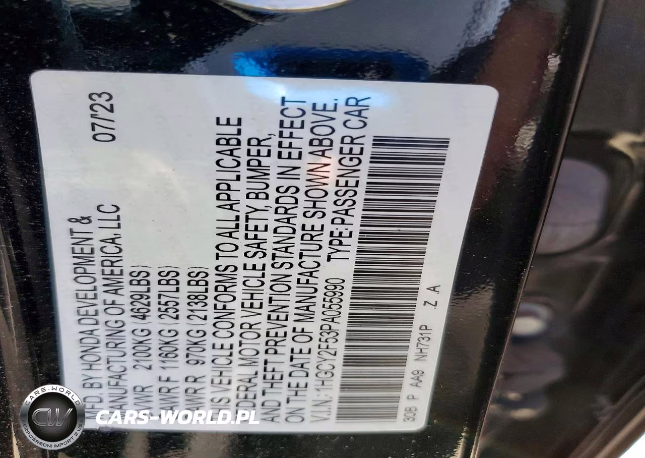 2023 Honda Accord Hybrid Sport VIN:1HGCY2F53PA055990 - 13