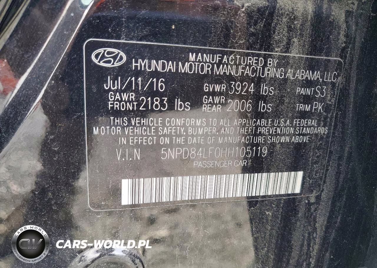 2017 Hyundai Elantra Limited VIN:5NPD84LF0HH105119 - 13