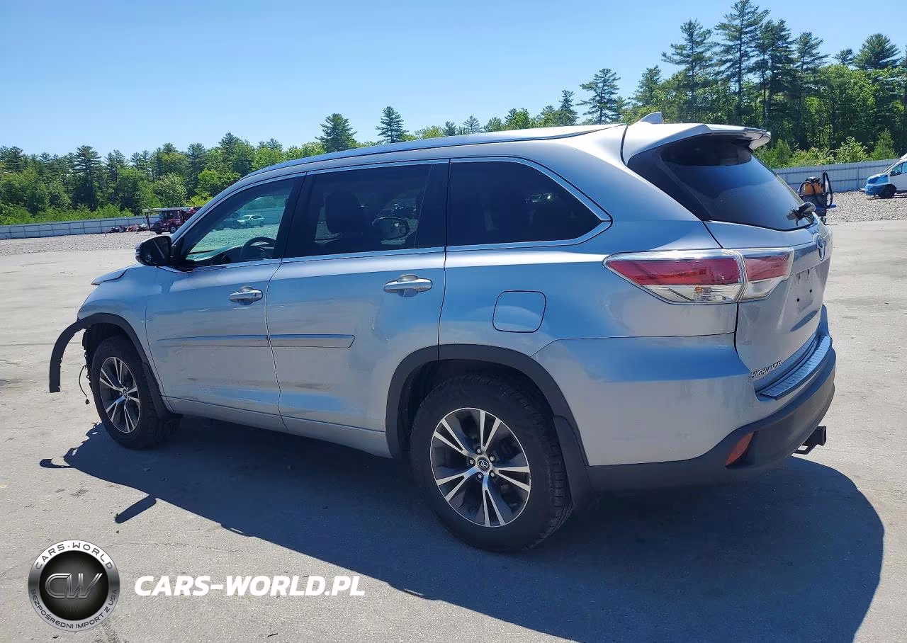2016 Toyota Highlander Xle VIN:5TDJKRFH8GS290186 - 2