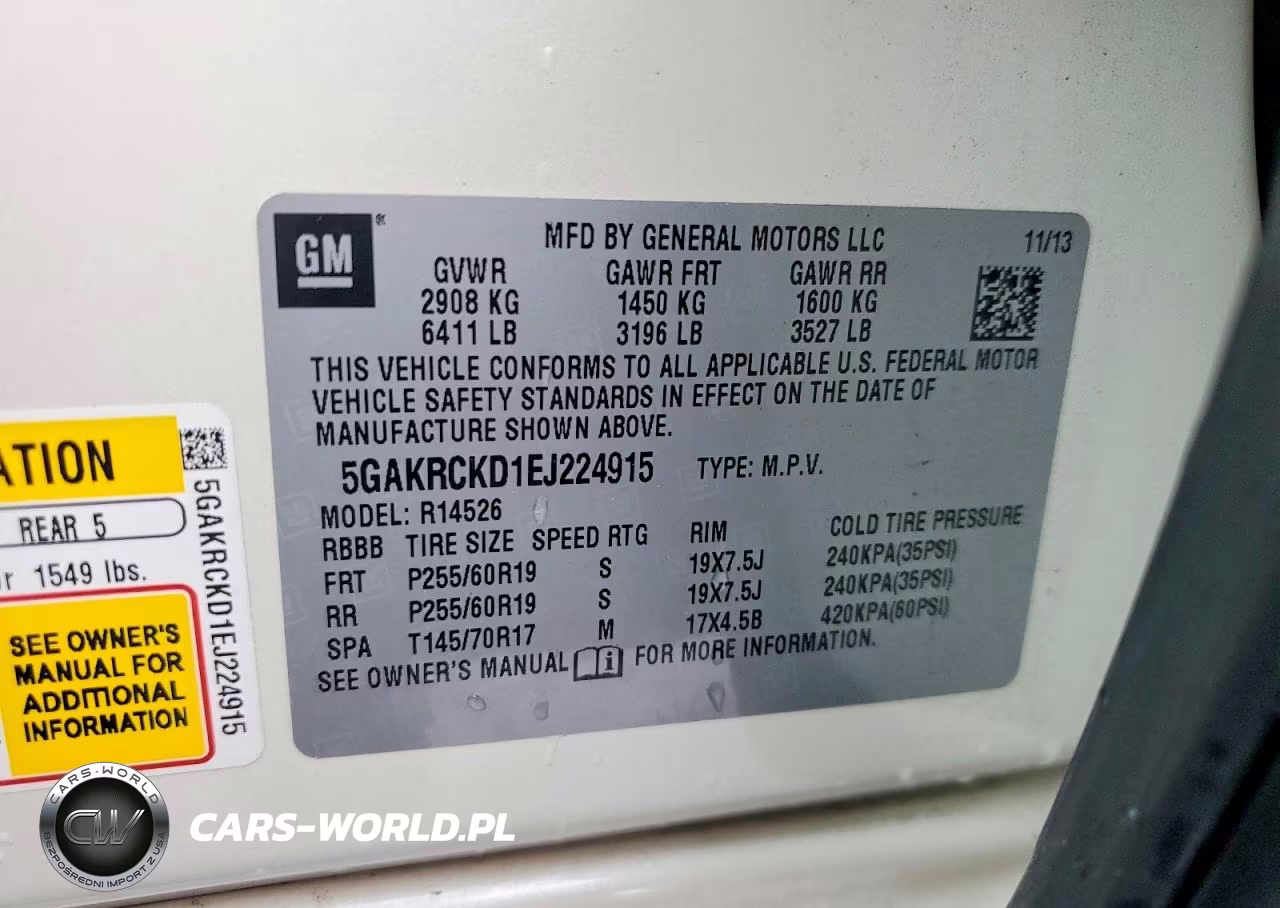 2014 Buick Enclave VIN:5GAKRCKD1EJ224915 - 12