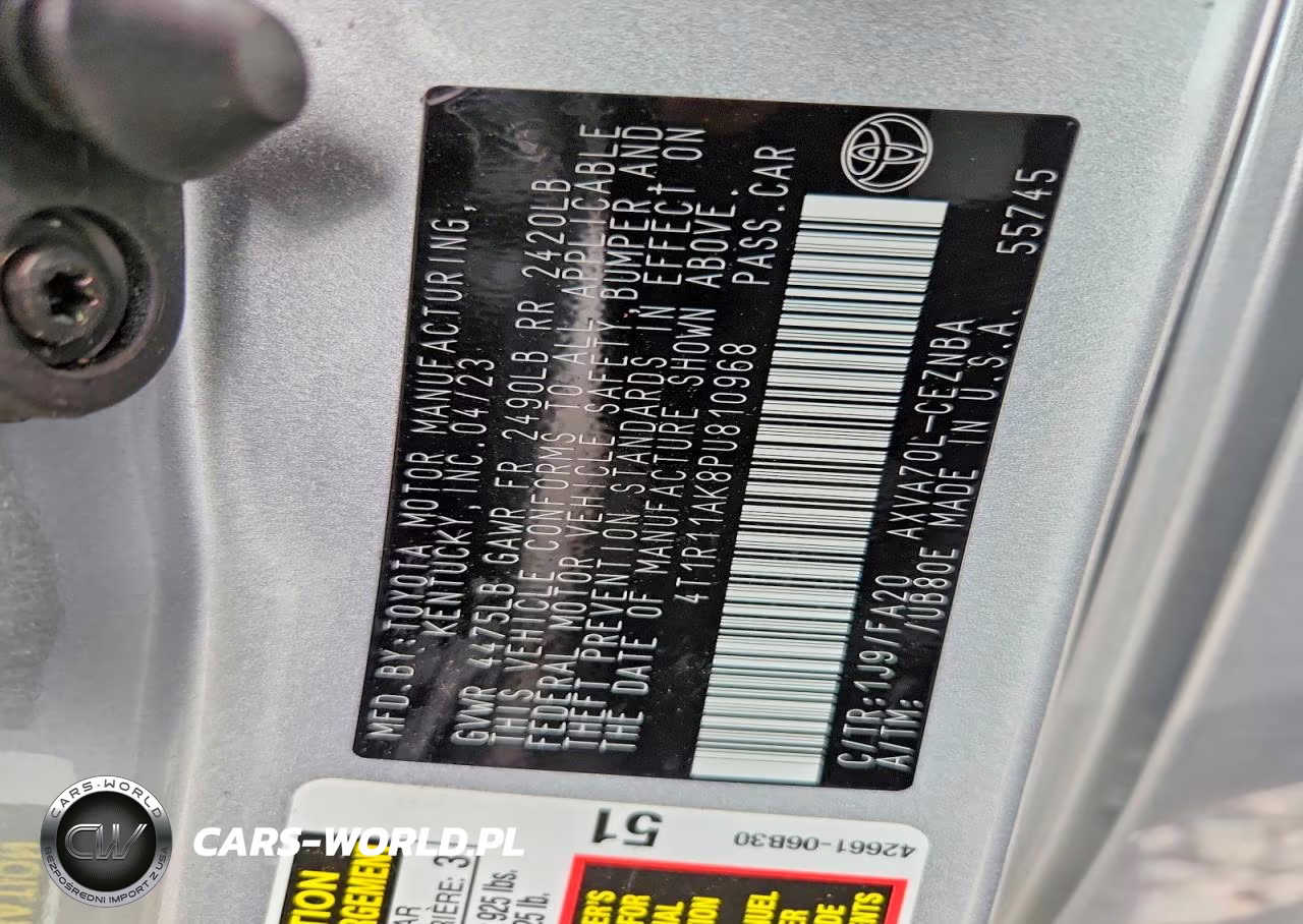 2023 Toyota Camry Le VIN:4T1R11AK8PU810968 - 12