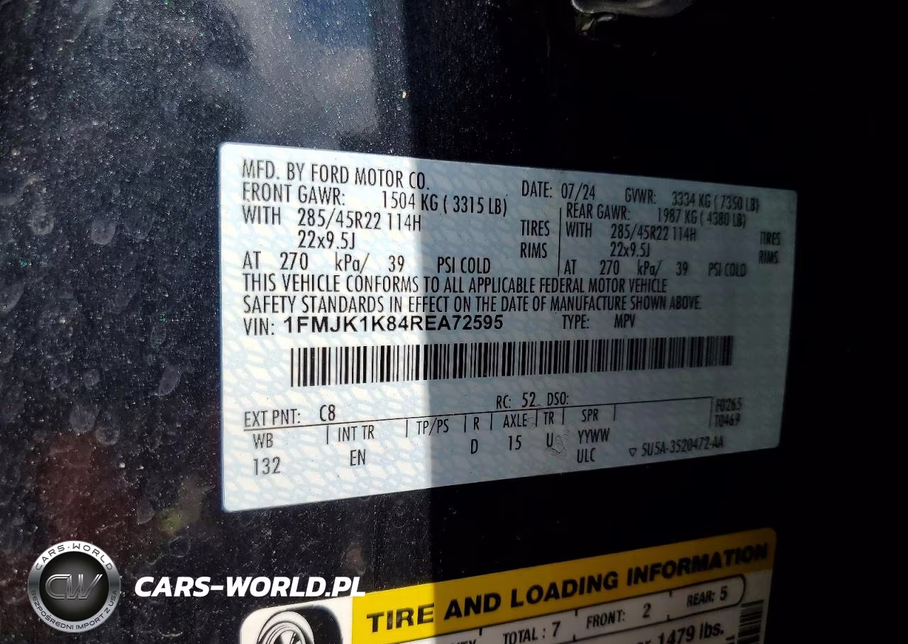 2024 Ford Expedition Max Limited VIN:1FMJK1K84REA72595 - 14