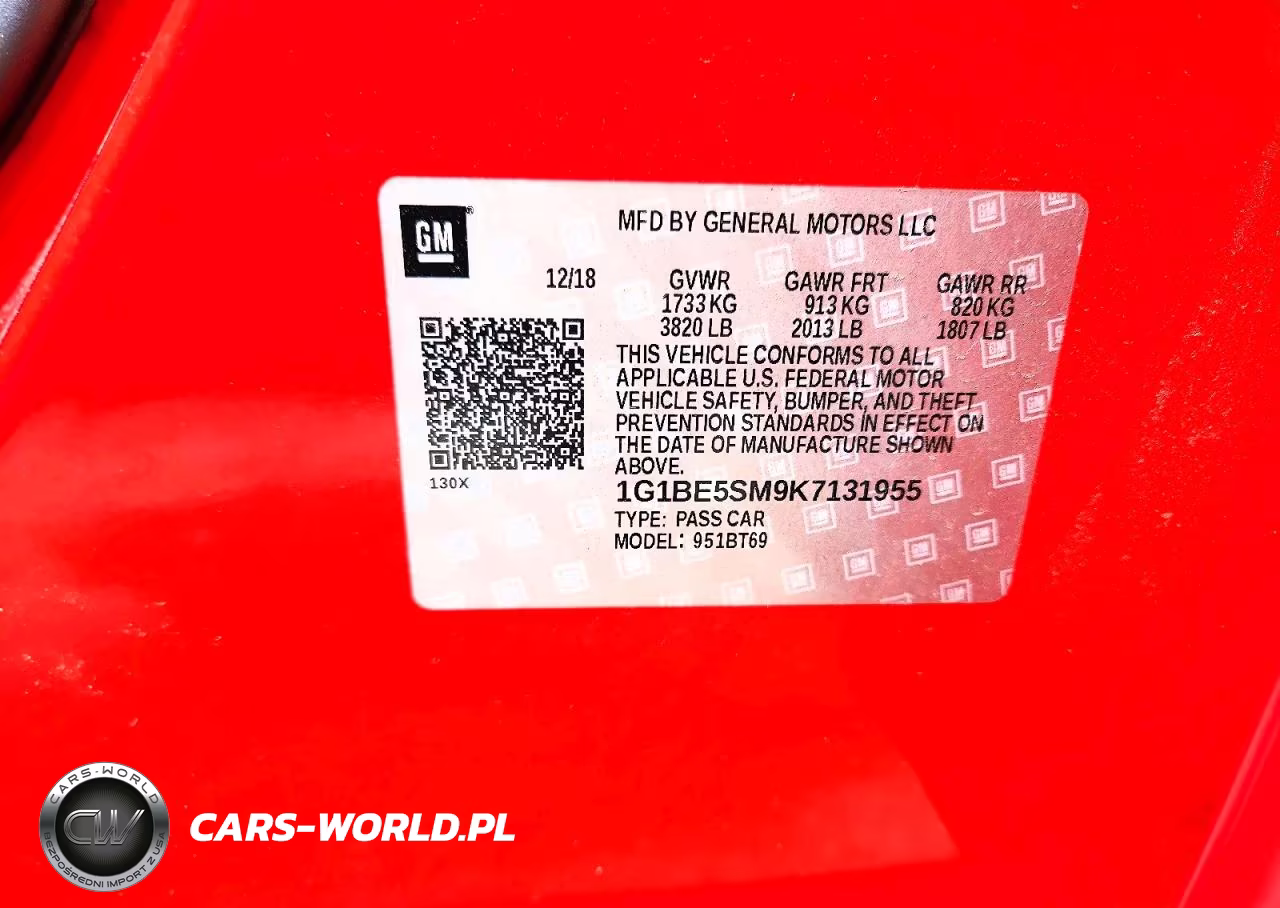 2019 Chevrolet Cruze Lt VIN:1G1BE5SM9K7131955 - 12
