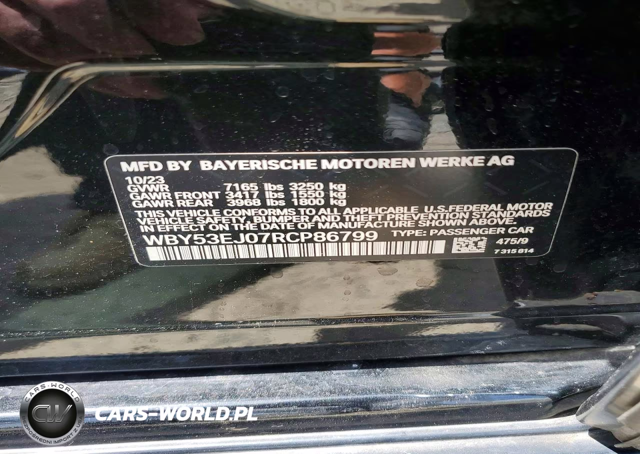 2024 BMW I7 xDrive60 VIN:WBY53EJ07RCP86799 - 12