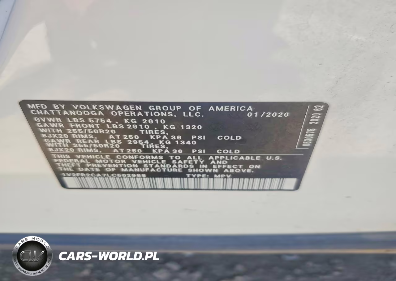 2020 Volkswagen Atlas Se VIN:1V2FR2CA7LC502988 - 13