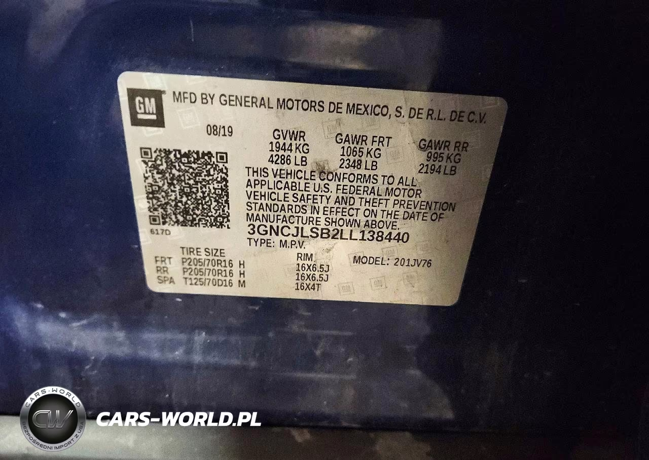 2020 Chevrolet Trax 1Lt VIN:3GNCJLSB2LL138440 - 13