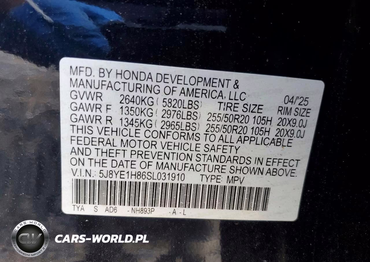 2025 Acura Mdx Advance VIN:5J8YE1H86SL031910 - 13