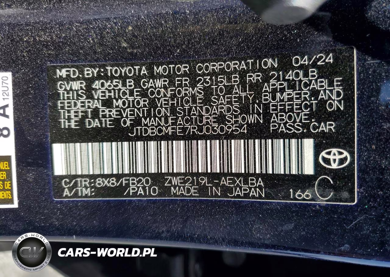 2024 Toyota Corolla Hybrid Le VIN:JTDBCMFE7RJ030954 - 13