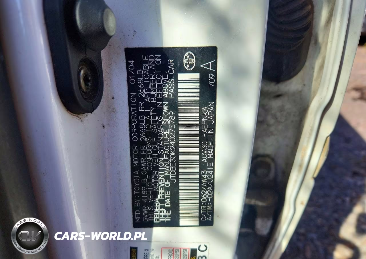 2004 Toyota Camry Standard VIN:JTDBE30K240275789 - 13