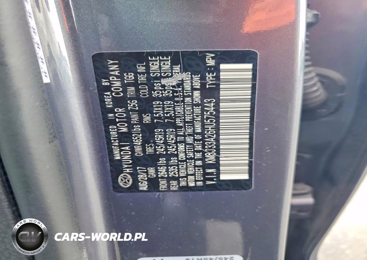 2017 Hyundai Tucson Value VIN:KM8J33A26HU575443 - 13